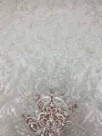 Bead & 3/4mm Sequin Embroidered Occasion Fabric — fabric photo 4