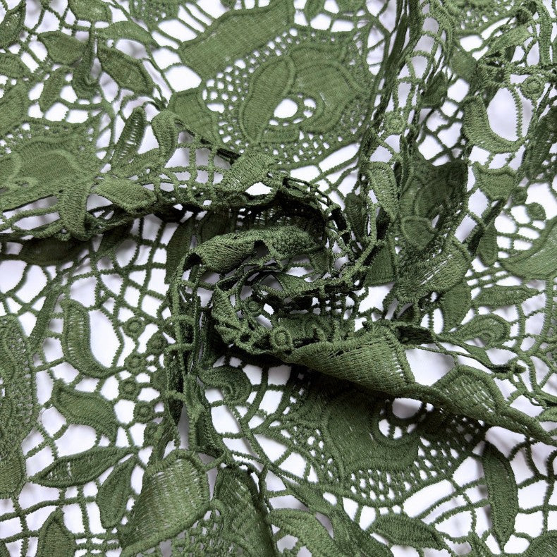 3D Embroidered Guipure Lace Fabric – Design 17407 — fabric photo 2