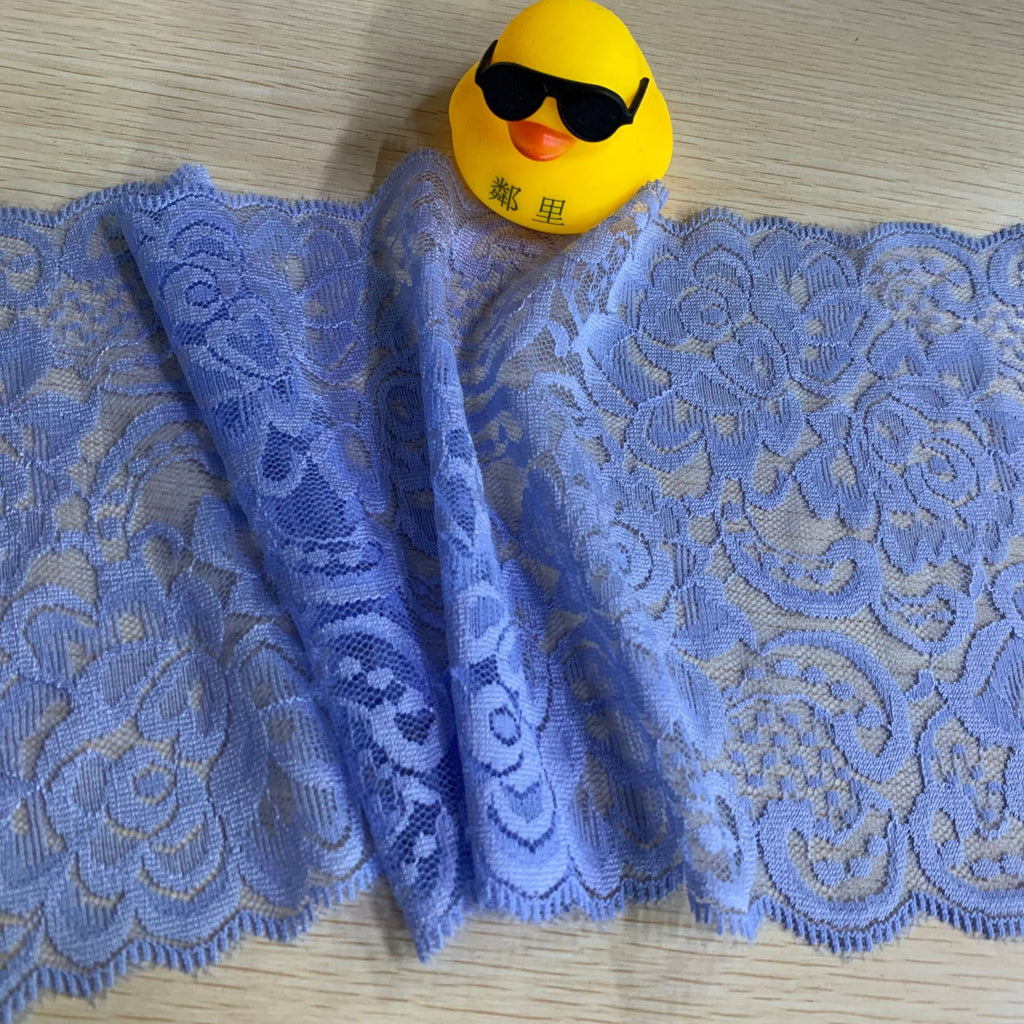 Double-Scallop Wide Stretch Lace Trim 15 cm — fabric photo 5