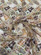 Grid Pattern Iridescent 2/3/4 mm Sequin Embroidery — fabric photo 6