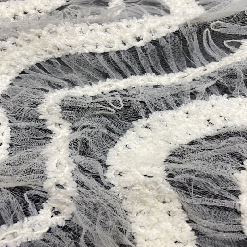 Sequin Embroidered Lace Fabric – Design 96127 — fabric photo 4
