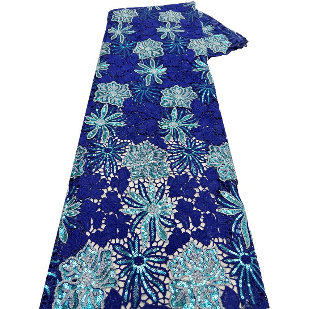 Two-Tone Water-Soluble Embroidered Mesh Lace — fabric photo 5