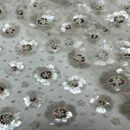 Small Floral Double Bead 7/9mm Sequin Bridal Fabric — fabric photo 2