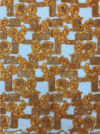 Sequin Embroidered Tulle Mesh Fabric – Design 53791 — fabric photo 5