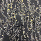 3/7 mm Sequin & Silver-Bead Embroidered Bridal Fabric – Design 46655 — fabric photo 3