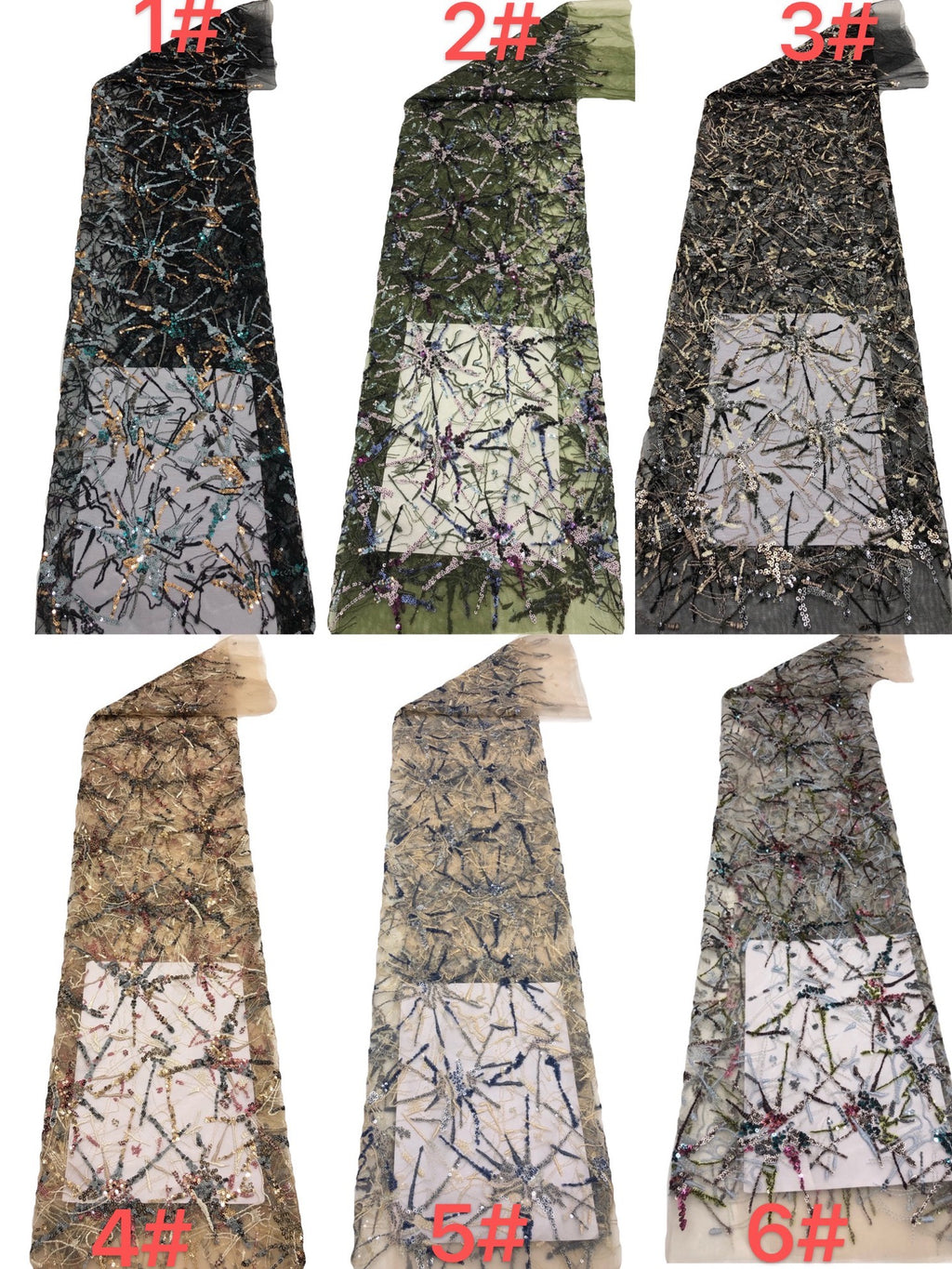 Fine Sequin Embroidered Bridal Fabric – Design 19871