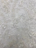 Foam Bead & 3/7mm Sequin Embroidered Fabric — fabric photo 5