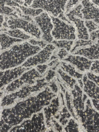 Heavy Sequin Embroidered Irregular Mesh Fabric — fabric photo 3