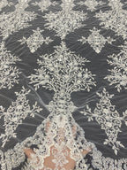 Bugle Bead & 3/7mm Sequin Evening Gown Fabric — fabric photo 2