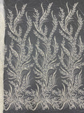 3D Floral Foam Bead & 3/7mm Sequin Bridal Fabric — fabric photo 6