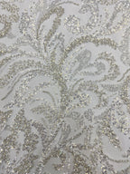2/4 mm Sequin Embroidered Bridal Fabric – Design 16191 — fabric photo 2