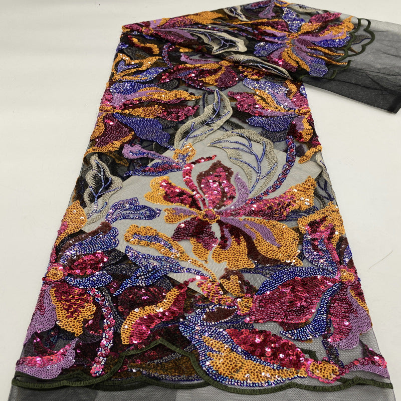 Mixed-Size Sequin Embroidered Mesh — fabric photo 5