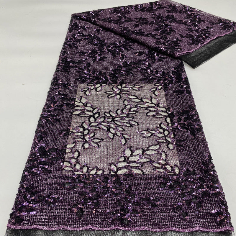 Multicolor Sequin Embroidered Mesh Fabric — fabric photo 4