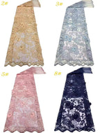 3D Laser-Cut Embroidered Bridal Fabric — fabric photo 2