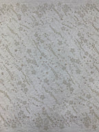 Corded Silver Bead & 4/7 mm Sequin Embroidered Fabric — fabric photo 6