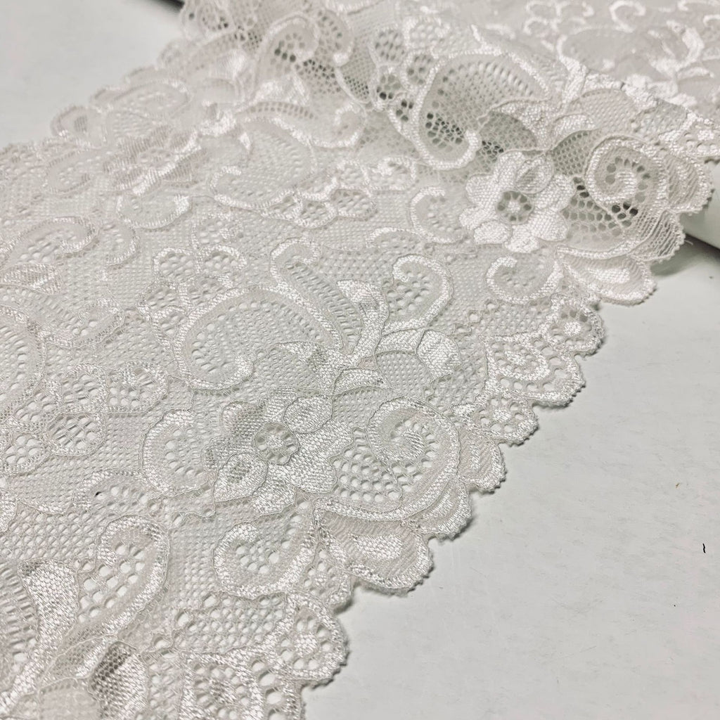 Double-Scallop Straight-Edge Nylon Lace Trim 18 cm — fabric photo 3