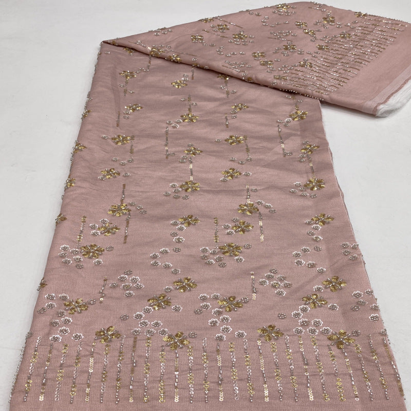 Composite Base Diamond Bead Sequin Fabric — fabric photo 4