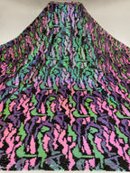 Multicolor Gradient 5 mm Sequin Embroidered Bridal Fabric