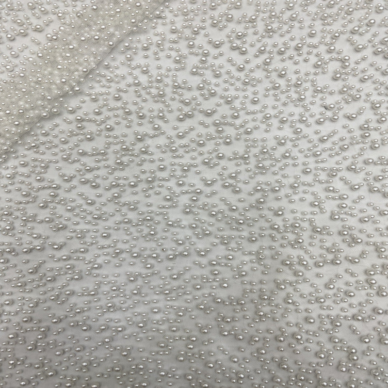 Bubble-Bead Embroidered Bridal Fabric — fabric photo 5