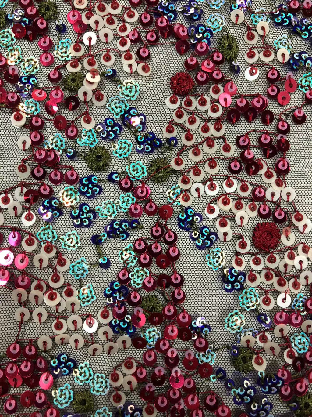 Geometric Layered Multicolor 2/3/4/5 mm Sequin Fabric — fabric photo 3