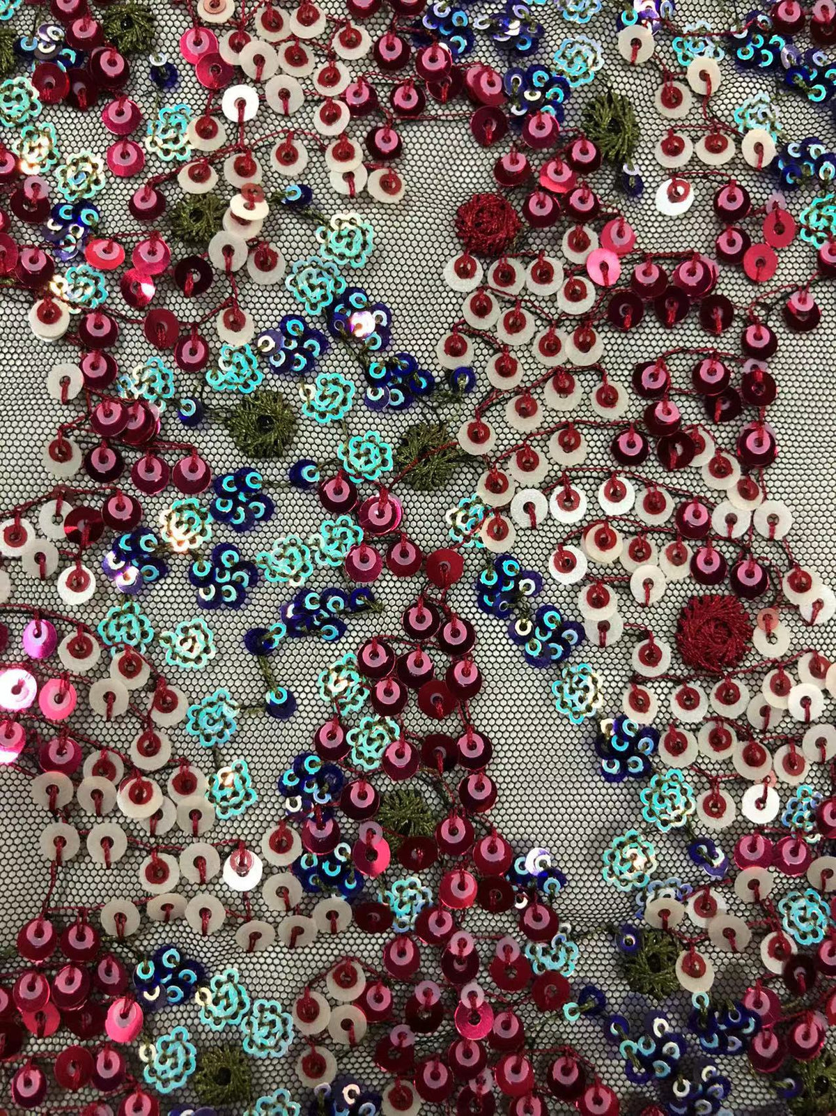 Geometric Layered Multicolor 2/3/4/5 mm Sequin Fabric — fabric photo 3