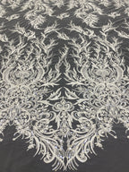 Bead & 3/4mm Sequin Embroidered Occasion Fabric — fabric photo 2