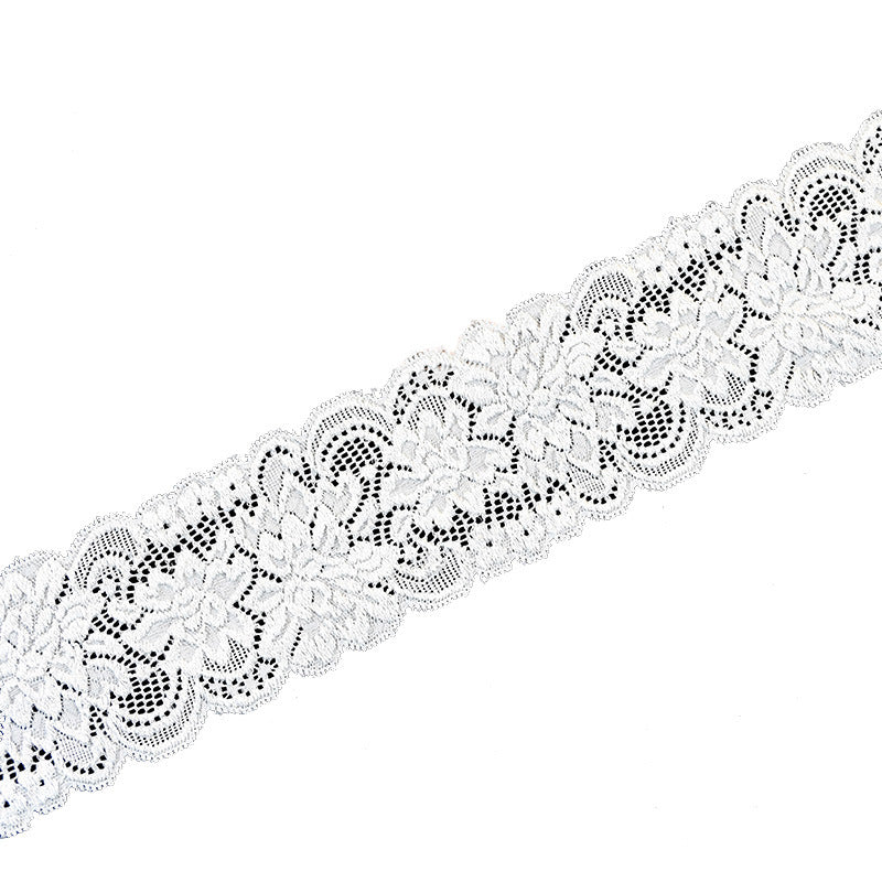 Double-Scallop Picot-Edge Stretch Nylon Lace Trim 7.5 cm — fabric photo 4