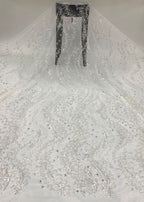 Sequin Embroidered Bridal Fabric – Design 64287