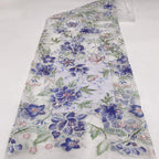 Botanical Sequin & Laser-Cut Embroidered Bridal Fabric – Design 17631 — fabric photo 4