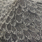 Oversized Foam Bead Bridal Embroidery Fabric — fabric photo 3