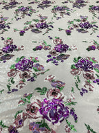 Ethnic-Style Sequin Embroidered Chiffon Fabric — fabric photo 3
