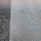 Heavy Gradient Sequin & Bugle-Bead Embroidered Lace Fabric