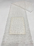 Textured Rope Foam Bead Sequin Embroidery Fabric — fabric photo 6