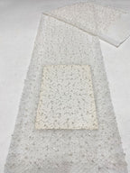 Textured Rope Foam Bead Sequin Embroidery Fabric — fabric photo 6