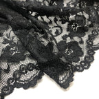 Leaf Double-Scallop Straight-Edge Stretch Lace Trim 22 cm — fabric photo 4