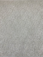 Fine 3/7 mm Crystal-Look Sequin & Silver-Bead Embroidered Bridal Fabric — fabric photo 2