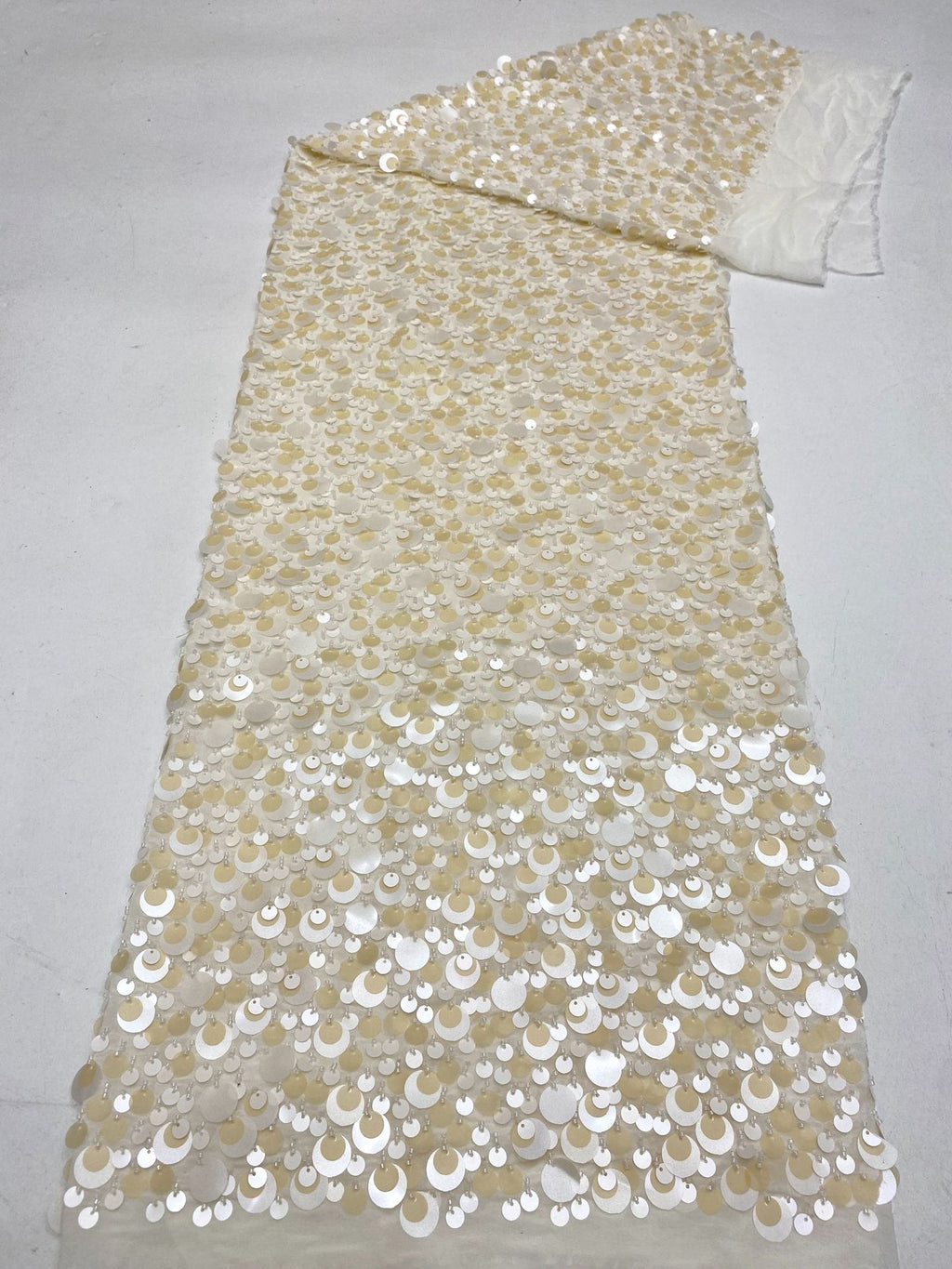 Chiffon Bead with 9–18mm Sequin Embroidery — fabric photo 6