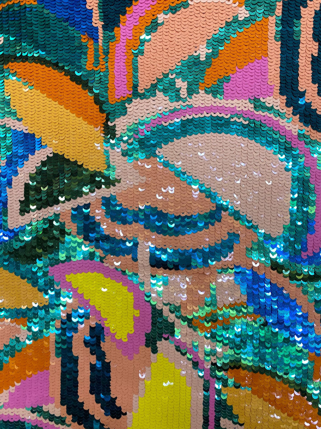 Heavy Sequin Embroidered Stretch Mesh Fabric — fabric photo 5