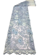 3D Laser-Cut Embroidered Bridal Fabric — fabric photo 4
