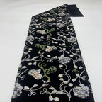Multicolor 3/5 mm Sequin Embroidered Velvet-Base Fabric
