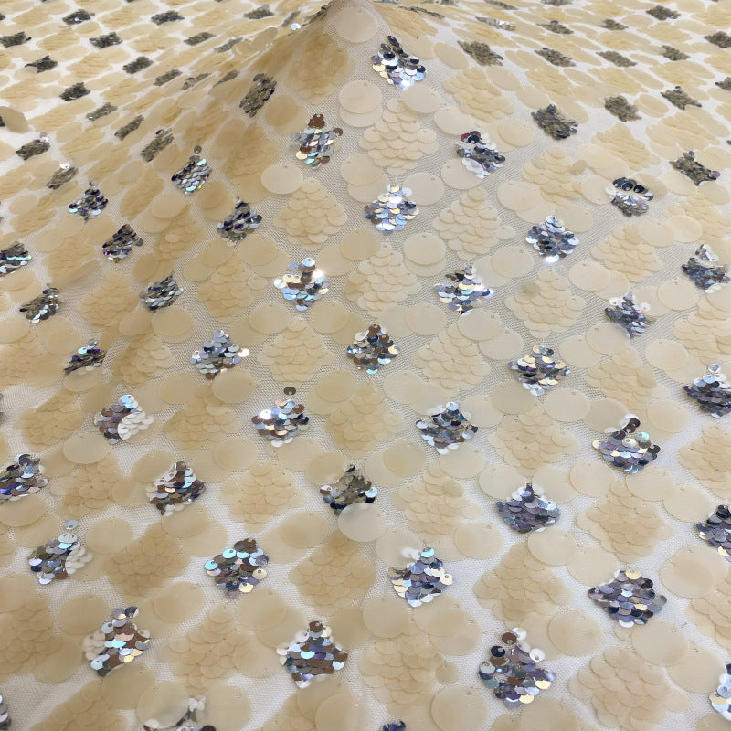 5/9/18mm Sequin Embroidered Stretch Mesh — fabric photo 4
