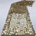 Hollow Grid 3mm & 18mm Sequin Fabric — fabric photo 3