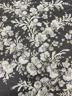3D White-Core Bead and Sequin Embroidered Fabric — fabric photo 3