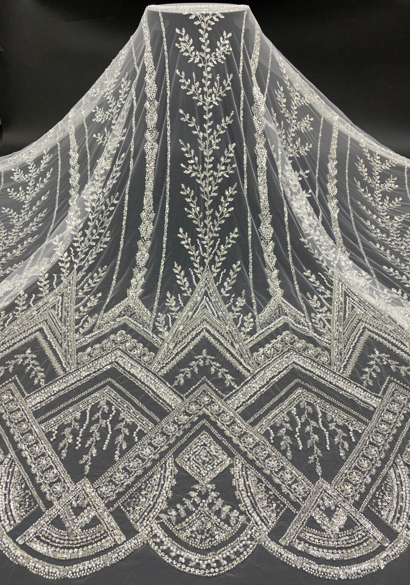 Foam Bead & 3/4mm Crystal Sequin Fabric