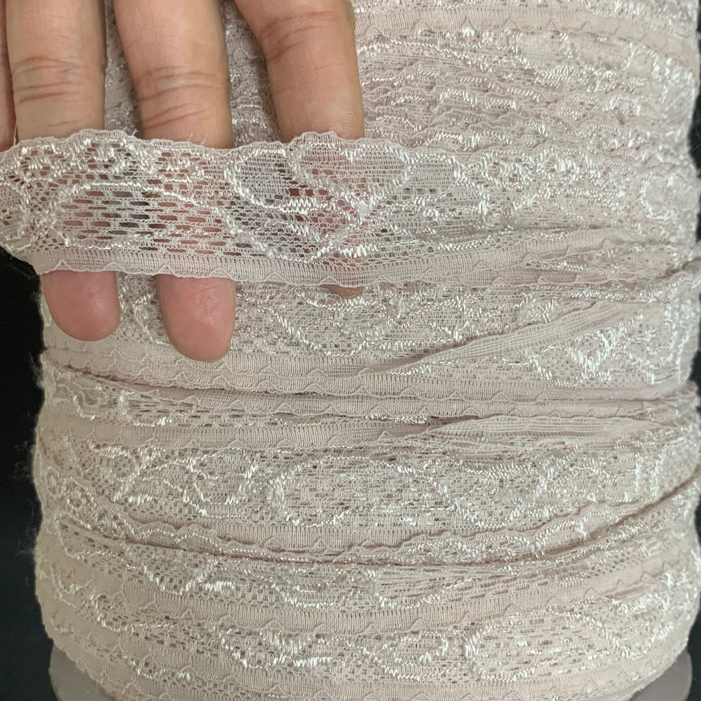 Raised-Texture Stretch Lace Trim 3 cm — fabric photo 4
