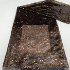 Sequin Embroidered Irregular Mesh Fabric