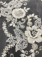 Foam Bead Sequin Embroidery Fabric for Evening Dresses — fabric photo 3