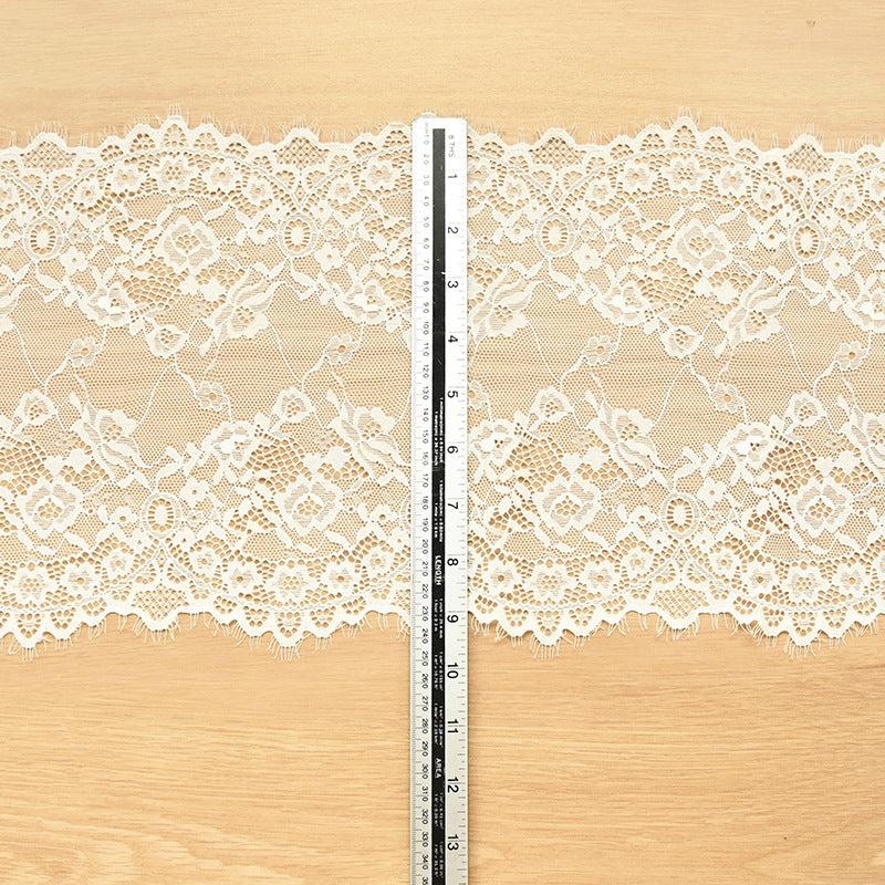Eyelash Knitted Stretch Nylon Lace Trim 24 cm