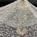Lace-Base Raised Bead and Sequin Bridal Fabric