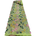 Vine Floral Embroidered Chiffon Lace Fabric – Per Yard — fabric photo 5